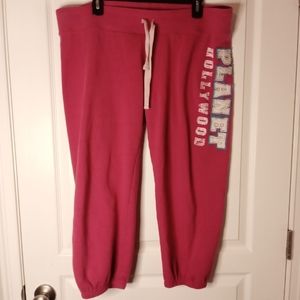 Planet Hollywood Pink Capri Joggers Sz. M/L